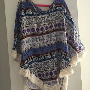 Boho Chic Pattern Poncho